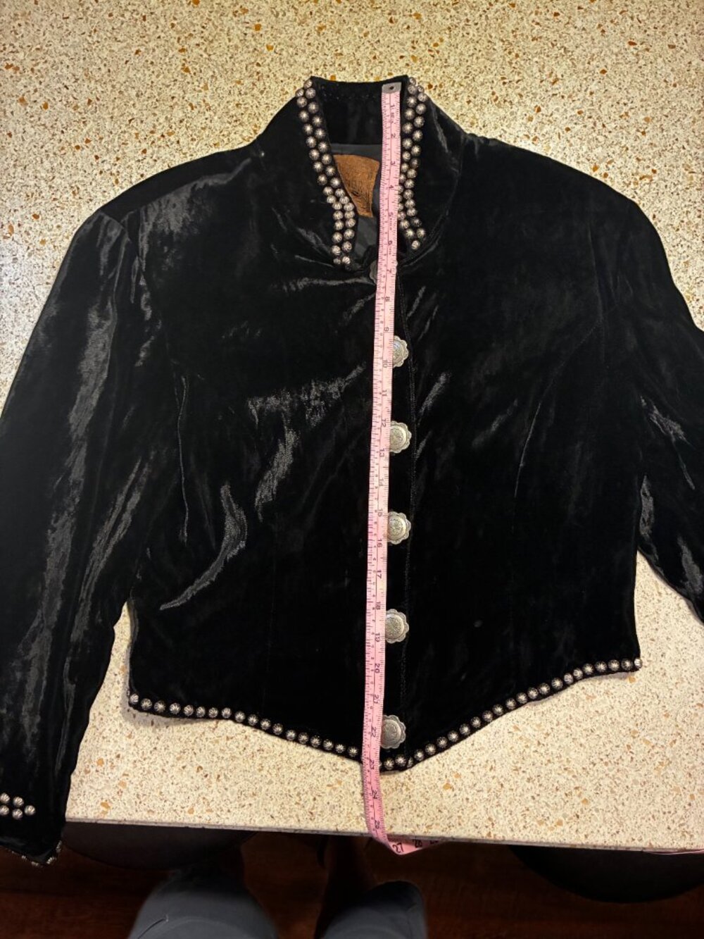 Double D Ranch woman's black velour jacket - Picture 5 of 7